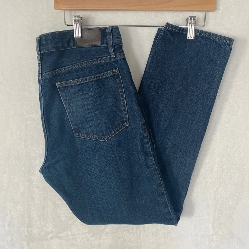 J Crew The Driggs Mens Jeans 31x30 Dark Wash‎ Straight Leg Cotton Denim